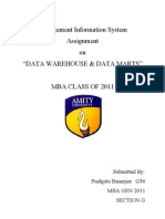 Management Information System Assignment On "Data Warehouse & Data Marts"