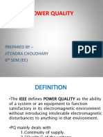Power Quality: Prepared by - Jitendra Choudhary 6 SEM. (EE)