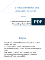 CME-205 Microcontroller and Microprocessor Systems: Dr. Muhammad Farhan (Asstt. Prof.)