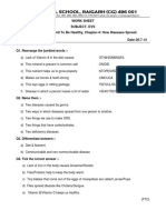 CBSE Class 5 EVS Worksheet - Diseases