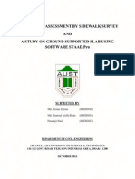 SEISMIC RISK ASSESSMENT BY SIDEWALK SURVEY AND A STUDY ON GROUND SUPPORTED SLAB USING SOFTWARE STAAD - Pro