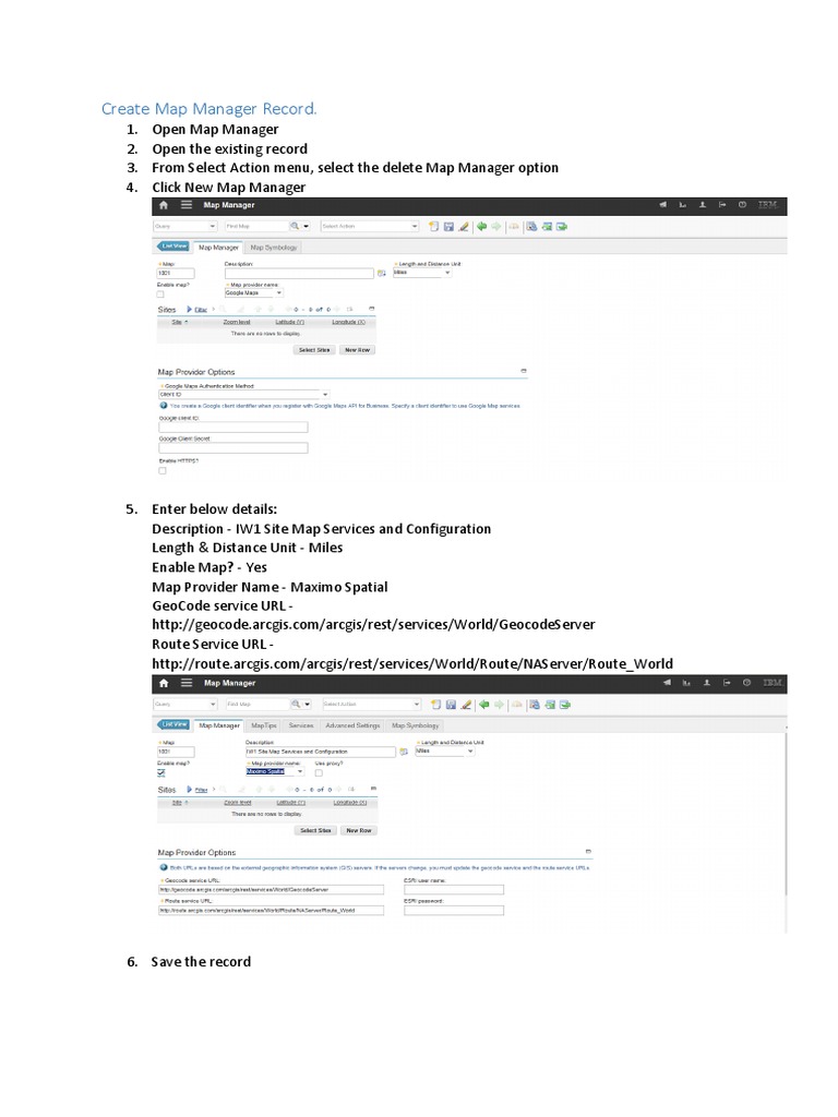 Maximo Spatial Map Manager Setup | PDF | Dialog Box | Geographic ...
