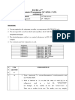 BSC/BCA-2 Object Oriented Programming (SCT-155/CAT-153) Assignment-3