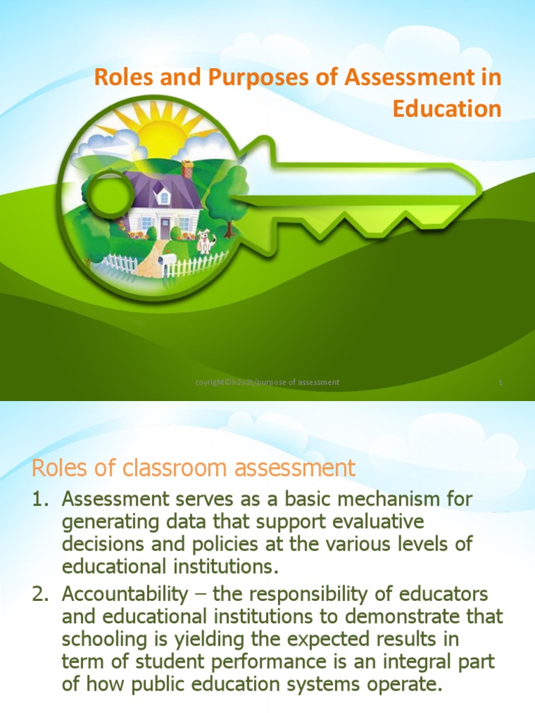 Roles and Purposes of Assessment in Education | PDF | Educational ...