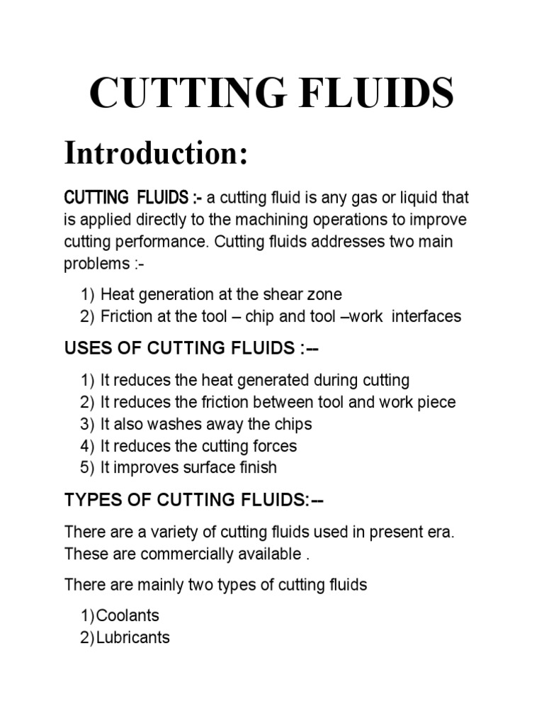Cutting Fluids PDF Lubricant Applied And Interdisciplinary Physics