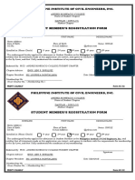 Student Member'S Registration Form: Philippine Institute of Civil Engineers, Inc