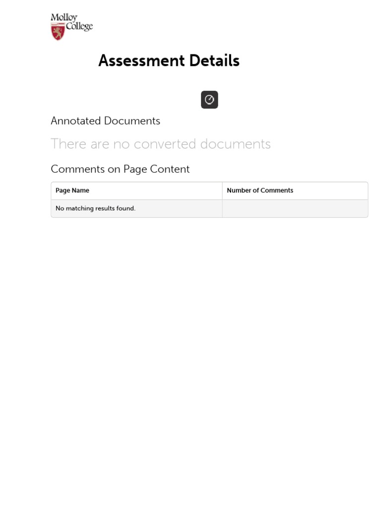 Assessment Details: There Are No Converted Documents | PDF