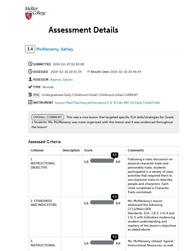 Edtpa 2 PDF Lesson Plan Teaching
