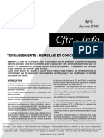 Terrassements - Remblais Et Couches de Formes. Note CFTR (2002)