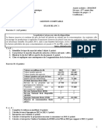 Examen Blanc 2014 2015 Gestion Comptable N°1 Économie Générale Et Statistique 2 BAC