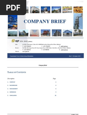 Company Brief - 2018v2-Email  PDF  Warehouse  Palm Oil