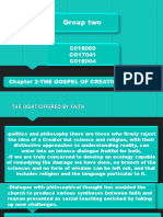 Group Two: C018069 CO17041 C018004 Chapter 2-The Gospel of Creation Summary