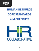 Human Resource Core Standards and Checklist