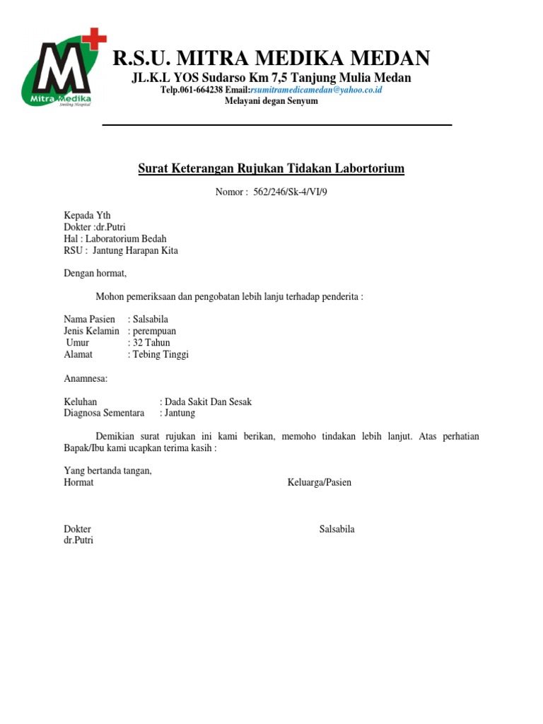 Surat Rujukan Laboratorium Jantung | PDF | Gaya Hidup
