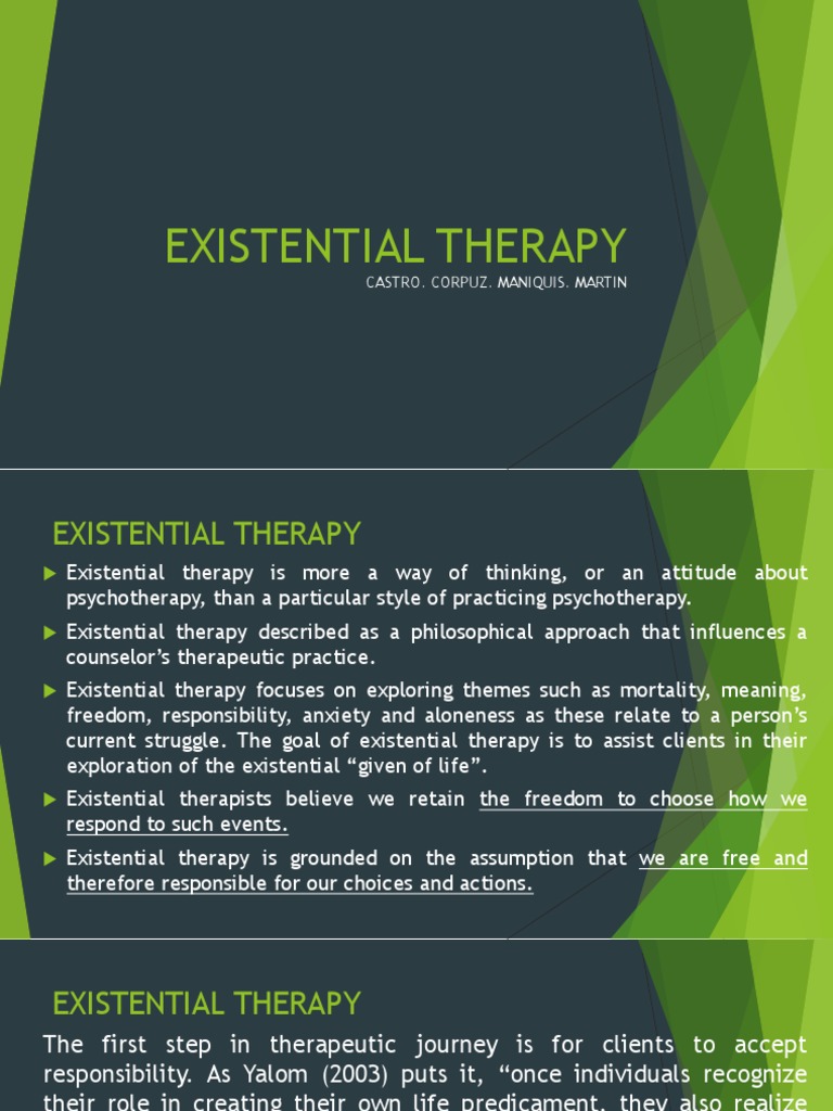 Existential Therapy Existentialism Psychotherapy