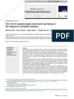 The Role of Nasopharyngeal Examination and Biopsy in the Diagnosis of Malignant Disease