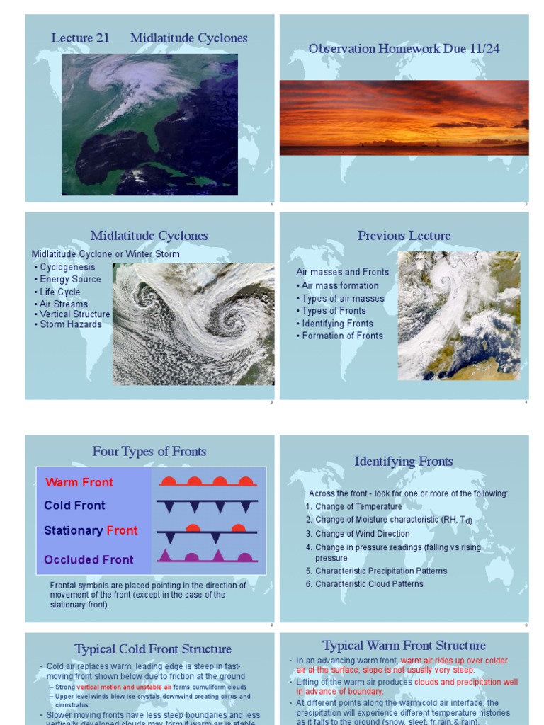 Mid Latitude Cyclones PDF PDF Cyclone Cloud