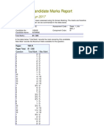 Candidate Marks Report: Series: Mar-Apr 2017