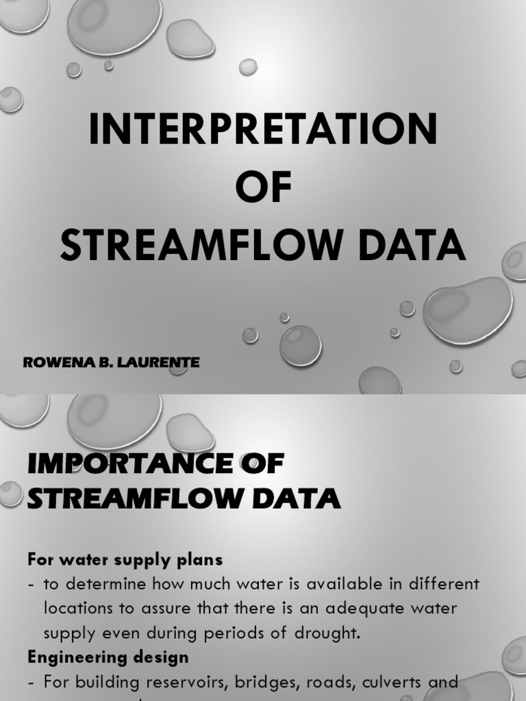 Interpretation OF Streamflow Data: Rowena B. Laurente | PDF