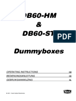 DB60-HM & DB60-ST Dummyboxes: Operating Instructions Bedienungsanleitung Gebruiksaanwijzing