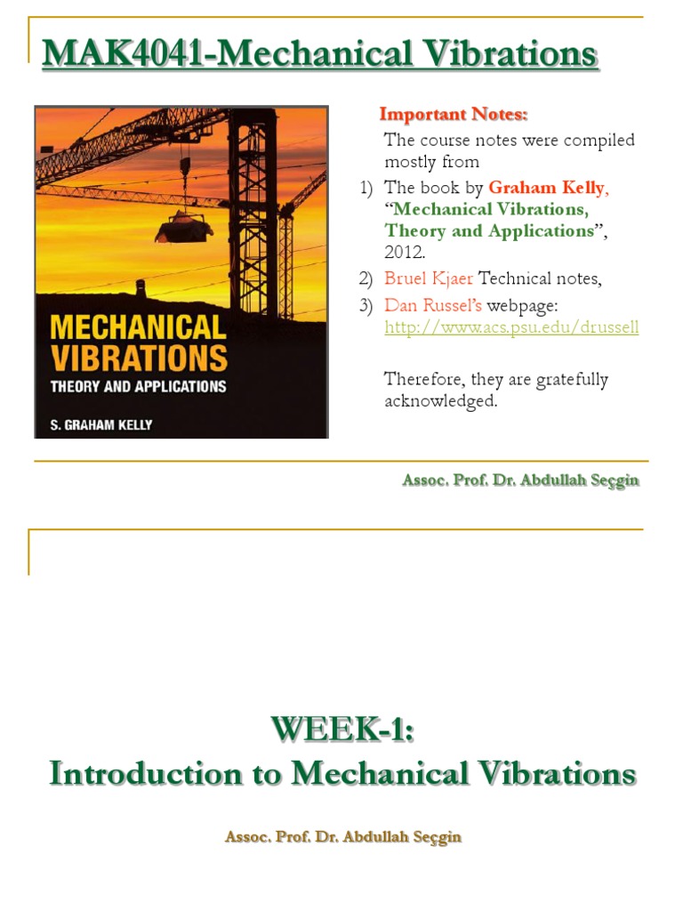 Introduction to Mechanical Vibrations | PDF | Resonance | Stiffness