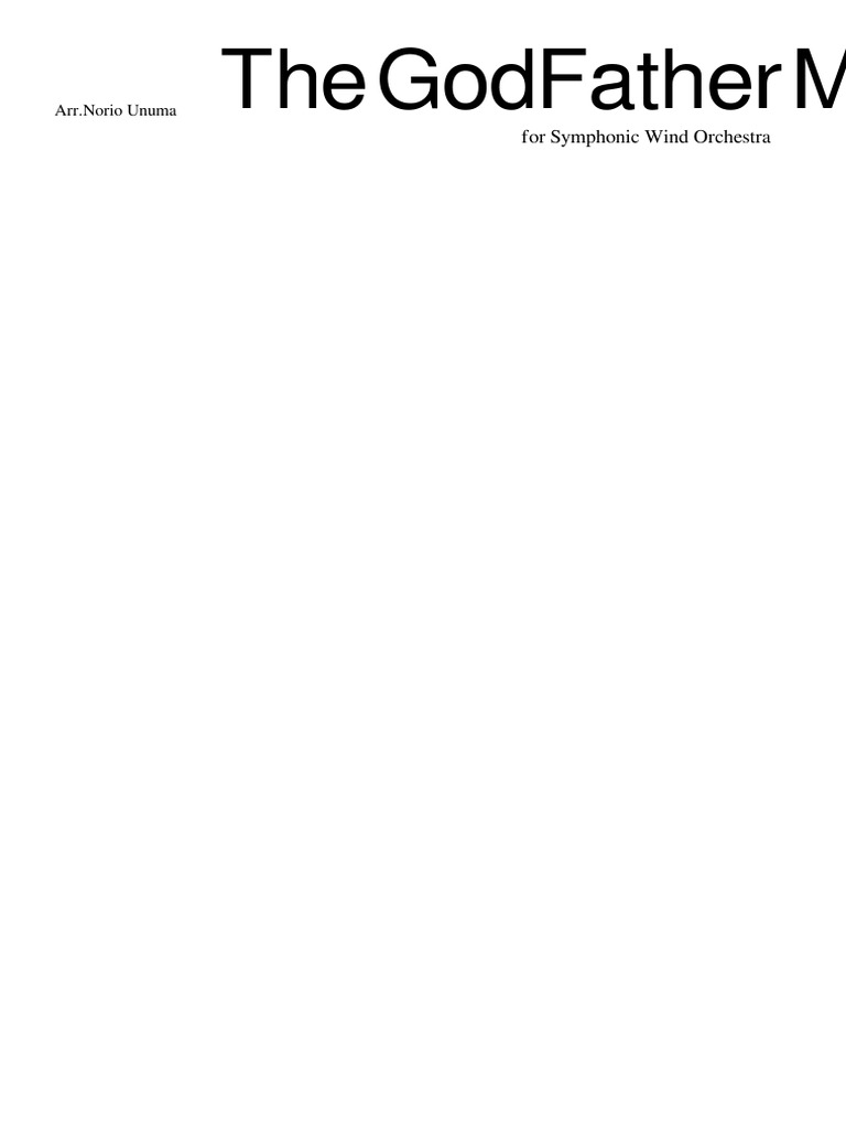 Lyric Poetry of The GodFather For Band | PDF | Leisure