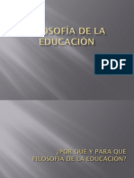 Filosofía de La Educación