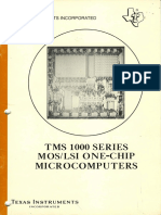 TMS 1000 Series MOS LSI One-Chip Microcomputers 1975 PDF