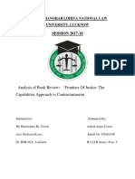 SESSION 2017-18: Analysis of Book Review:-"Frontiers of Justice: The Capabilities Approach Vs Contractarianism