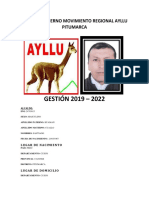 Plan de Gobierno Movimiento Regional Ayllu Pitumarca