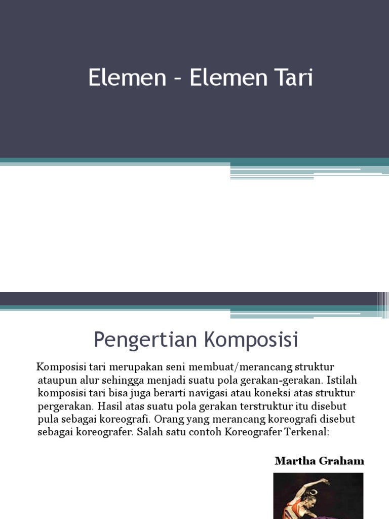 Elemen dan Komposisi Tari | PDF