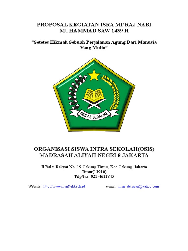 Proposal Kegiatan Memperingati Isra Mi 1