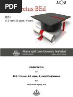 B.ed, Prospectus, Spr-2019