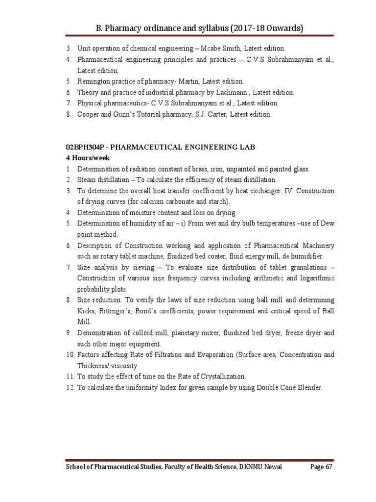 B. Pharmacy Syllabus Overview 2017-18 | PDF | Pharmacology | Isomer