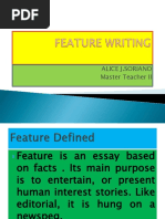 Feature Writing 1