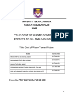 Cost of Waste Towards Future - Raw Materials, Energy Use, Effluent (39