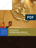 The Costs of International Advocacy China S
