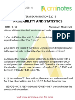 Statistics Minor Question Paper