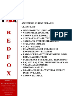 R E D F O X: Annexure, Client Details Client List