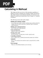 Calculating in Mathcad: Defining and Evaluating Variables