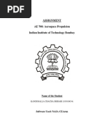 Assignment AE 708: Aerospace Propulsion Indian Institute of Technology Bombay