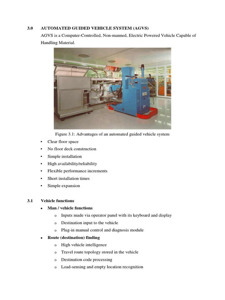 3.0 Automated Guided Vehicle System (Agvs) | PDF | Systems Engineering ...