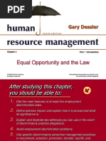 Equal Opportunity and The Law: Gary Dessler