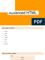 1.Advanced HTML - Presentation