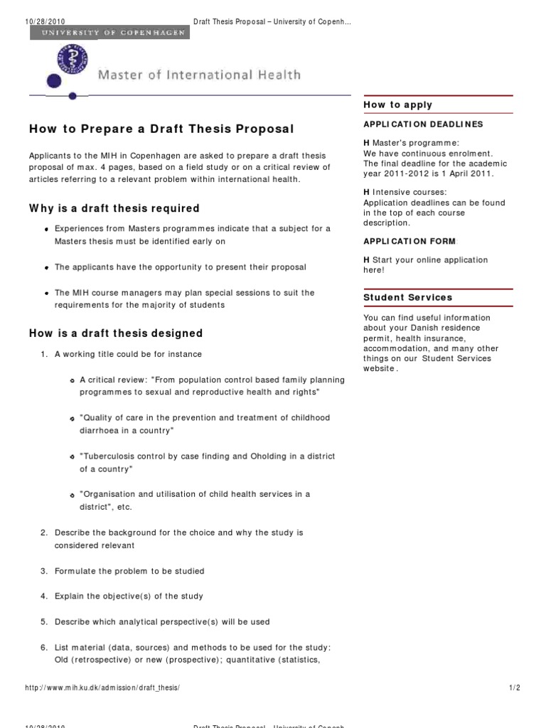 Writing a Master's Thesis or Dissertation Proposal | Graduate Writing Resource