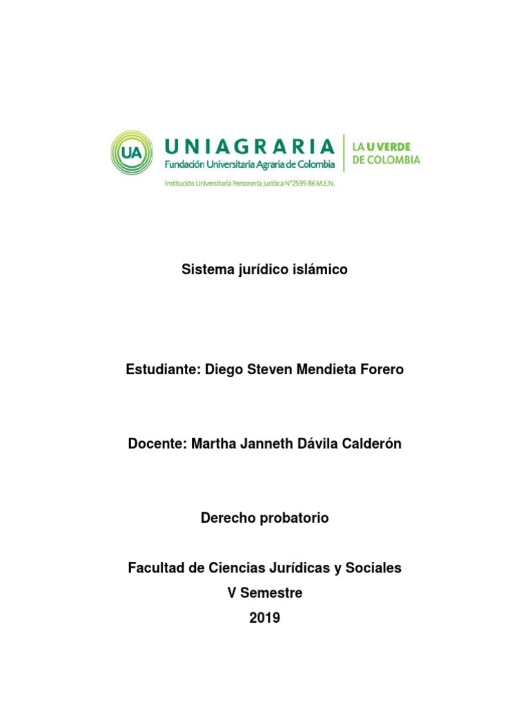 Sistema Jurídico Islámico PDF Sharia Corán