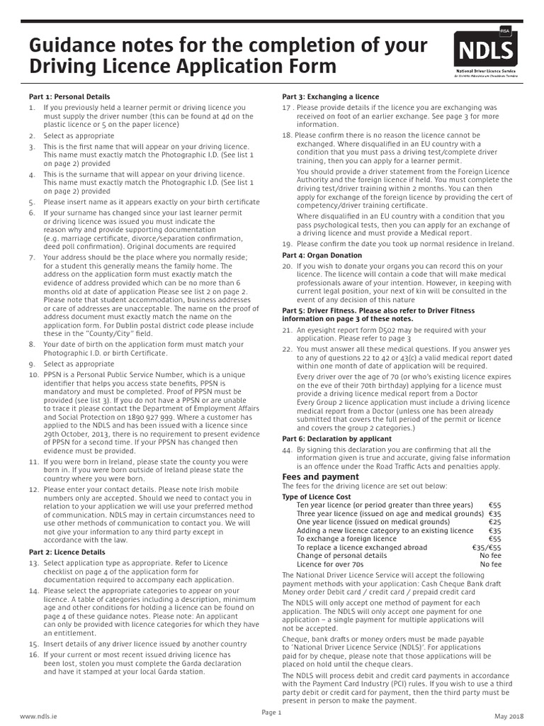 Driving Licence Application Guidance | PDF | Driver's License ...
