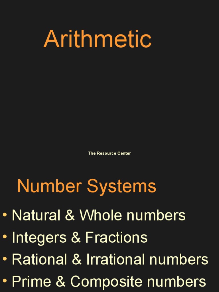 Arithmetic Number Systems and Rules | PDF | Numbers | Prime Number