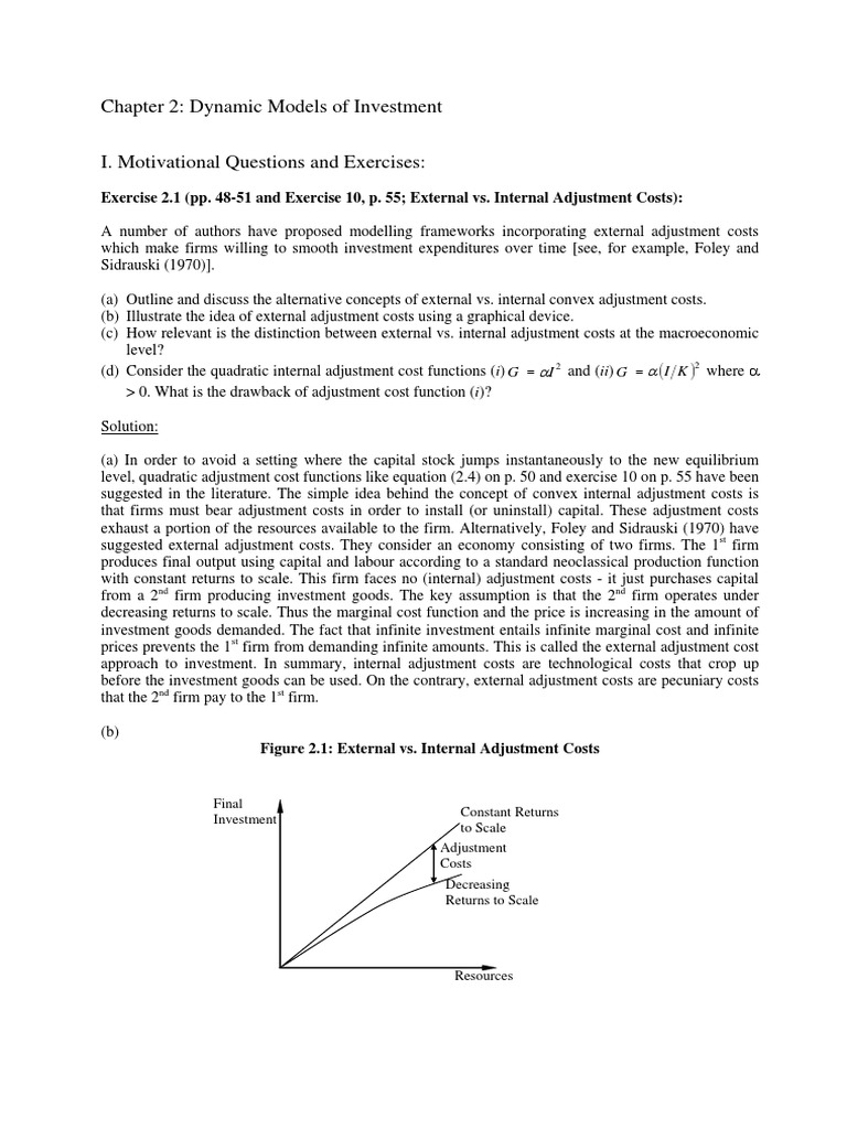 Chapter 2: Dynamic Models of Investment | PDF | Stochastic Process ...