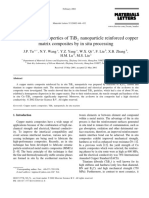 Preparation and Properties of Tib Nanoparticle Reinforced Copper Matrix Composites by in Situ Processing